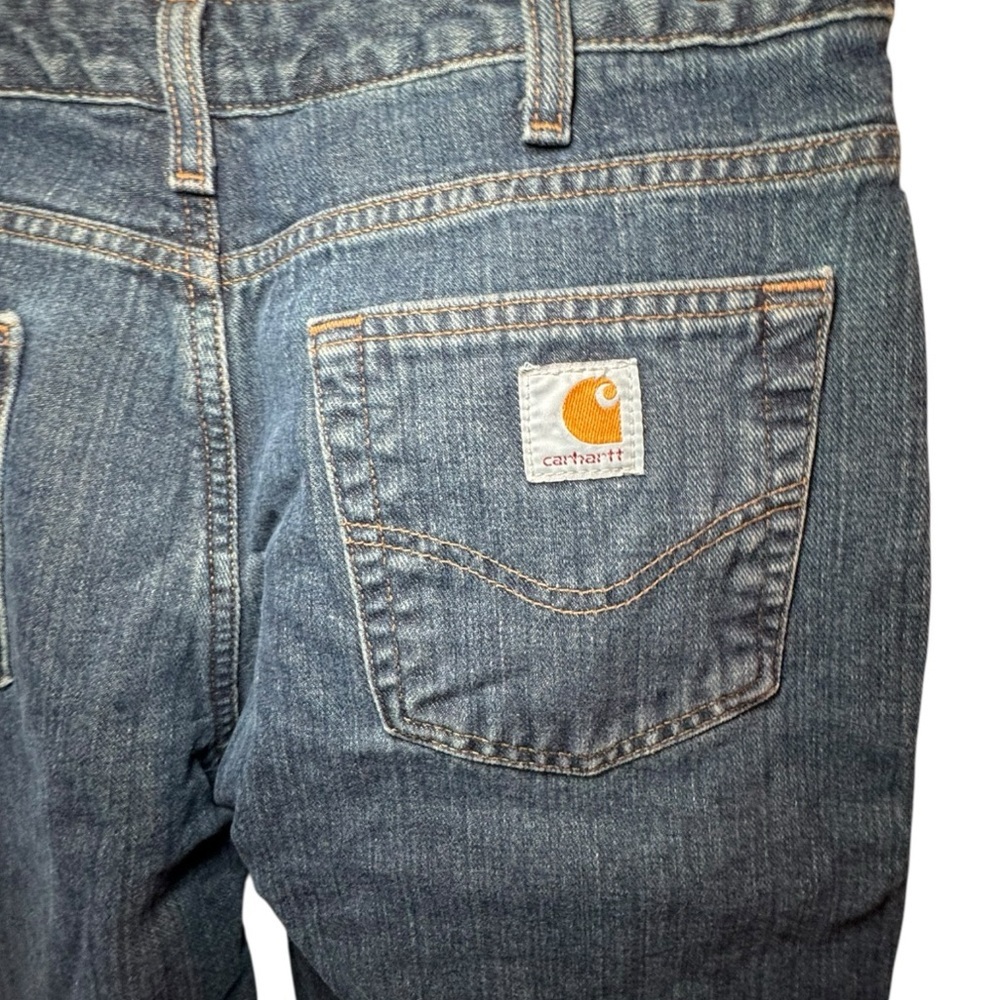 CARHARTT Blue Insulated Original Fit Straight Jeans 8 - Picture 10 of 13